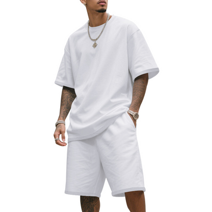 Men's Casual Two-Piece T-Shirt and Shorts Set