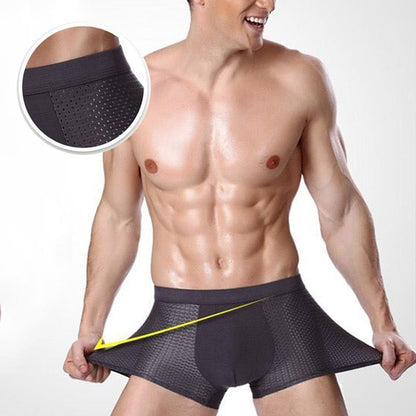 Ice Silk Mesh Breathable Antibacterial Boxer Briefs