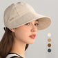 Women's Wide Brim Sun Visor Hat - UPF 50+ Open Top Cap for Ponytails, Golf, and Beach