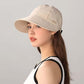 Women's Wide Brim Sun Visor Hat - UPF 50+ Open Top Cap for Ponytails, Golf, and Beach