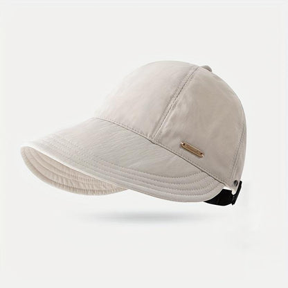 Women's Wide Brim Sun Visor Hat - UPF 50+ Open Top Cap for Ponytails, Golf, and Beach