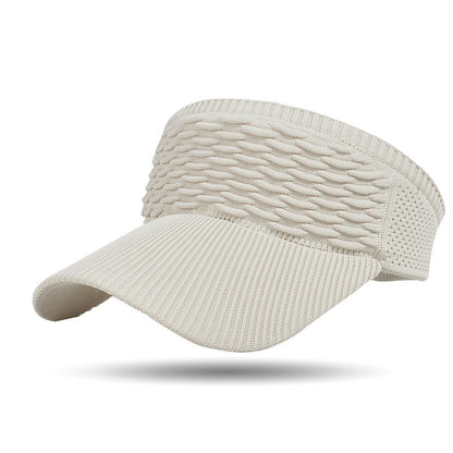 Cappello con visiera parasole in maglia traspirante da donna