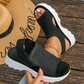 Breathable mesh platform sandals for women