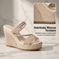 👠 LIMITED-TIME 50% OFF! ✨ Women's High Heel Wedge Sandals – Woven, Ankle Strap, Resort Ready 🌴
