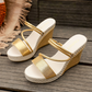 👠 LIMITED-TIME 50% OFF! ✨ Women's High Heel Wedge Sandals – Woven, Ankle Strap, Resort Ready 🌴