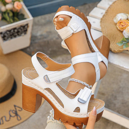👡 OFFERTA LAMPO: 50% DI SCONTO! 🏖️ Sandali con plateau a una cinghia da donna – Chiusura in velcro regolabile, soletta imbottita e grip antiscivolo ✨