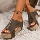 Women's Wedge Sandals with Studded Details