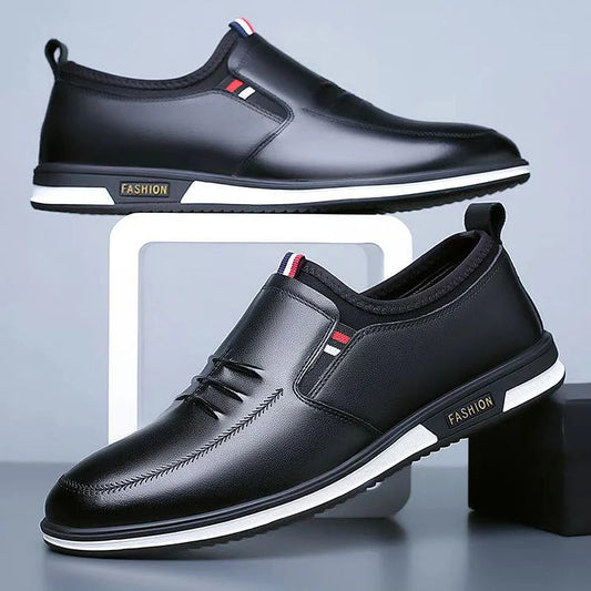 2023 nuove scarpe di pelle casual da uomo fatte a mano