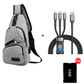 🎒 SCONTO DEL 50% PER TEMPO LIMITATO! ⛰️ Zaino monospalla sportivo per outdoor – Multifunzionale, resistente e con porta USB – L'accessorio indispensabile per chi si sposta in città 🚴‍♂️