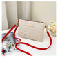 Borsa a tracolla e pochette da donna in paglia intrecciata