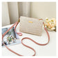 Borsa a tracolla e pochette da donna in paglia intrecciata