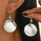 Vintage Hammered Metal Drop Earrings