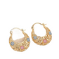 💛 50% OFF NOW! 🌙 Gold-Plated Crescent Hoop Earrings with Enamel Flowers – Delicate, floral charm & perfect for everyday elegance or gifting 🌸