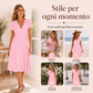 ✨Abito da donna con scollo a V smerlato e occhielli - Eleganza Femminile Per Ogni Momento ❤️