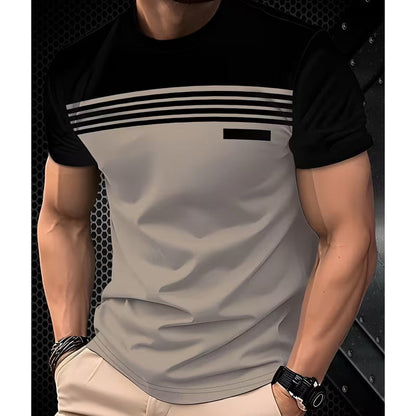 🏃T-shirt da uomo casual a maniche corte con scollo rotondo e stampa.💪 Più Stile. Più Comfort. Più Te.