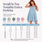 Abito estivo da donna con spalline e stampa margherite
