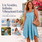 Abito estivo da donna con spalline e stampa margherite