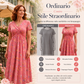 🌸Abito da donna con scollo a V, stampa floreale e vita arricciata✨ Eleganza Floreale, Femminilità Senza Tempo