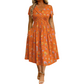 🌸Abito da donna con scollo a V, stampa floreale e vita arricciata✨ Eleganza Floreale, Femminilità Senza Tempo