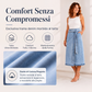 Gonna di jeans vintage da donna con allacciatura laterale a drappeggio