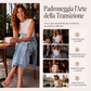 Gonna di jeans vintage da donna con allacciatura laterale a drappeggio