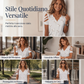 🌸 T-Shirt Donna Elegante con Scollo a V, Bordi Ondulati e Stampa Cuore – Stile Femminile Chic
