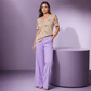 🌸 T-Shirt Donna Elegante con Scollo a V, Bordi Ondulati e Stampa Cuore – Stile Femminile Chic