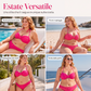 ✨ Bikini Donna Vita Alta Modellante con Top Fascia Versatile – Eleganza e Curve Valorizzate