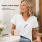 🌸T-shirt da donna casual a maniche corte con scollo a V– Comfort Premium e Stile Quotidiano Chic✨