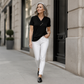 🌸T-shirt da donna casual a maniche corte con scollo a V– Comfort Premium e Stile Quotidiano Chic✨