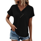 🌸T-shirt da donna casual a maniche corte con scollo a V– Comfort Premium e Stile Quotidiano Chic✨