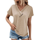 🌸T-shirt da donna casual a maniche corte con scollo a V– Comfort Premium e Stile Quotidiano Chic✨