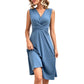 🌸 Abito Midi Donna Estivo con Stampa Floreale e Scollo a V – Eleganza Femminile Senza Tempo