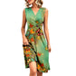 🌸 Abito Midi Donna Estivo con Stampa Floreale e Scollo a V – Eleganza Femminile Senza Tempo
