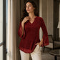 ✨ Top Donna Elegante con Maniche Svasate e Brillantini – Look Chic e Femminile per Ogni Occasione