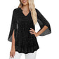 ✨ Top Donna Elegante con Maniche Svasate e Brillantini – Look Chic e Femminile per Ogni Occasione