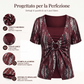 🐆✨ T-shirt da donna finto due pezzi con stampa leopardata e anello a O– Look Trendy e Raffinato Ogni Giorno