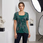 🐆✨ T-shirt da donna finto due pezzi con stampa leopardata e anello a O– Look Trendy e Raffinato Ogni Giorno