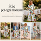 👗🌸 Abito elegante da donna con stampa floreale, scollo tondo e maniche lunghe
