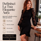 🌸Abito da donna aderente con maniche a palloncino in pizzo e arricciature– Look Femminile e Raffinato