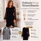 🌸Abito da donna aderente con maniche a palloncino in pizzo e arricciature– Look Femminile e Raffinato