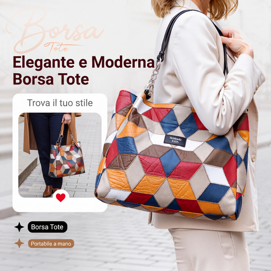 ✨Borsa con motivo geometrico di grande capacità 2026 – Stile Chic e Comfort Quotidiano