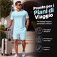 Set da uomo di t-shirt e pantaloncini casual, 2 pezzi