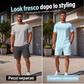 Set da uomo di t-shirt e pantaloncini casual, 2 pezzi