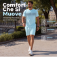 Set da uomo di t-shirt e pantaloncini casual, 2 pezzi