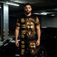 Completo t-shirt e pantaloncini casual da uomo con stampa animale