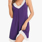 Camicia da notte elegante con scollo a V e pizzo