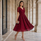 🌹Abito da donna elegante in pizzo con scollo a V– Stile Femminile e Raffinato Senza Tempo