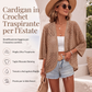 Cardigan leggero da donna casual con trafori