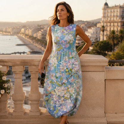 ✨ Abito lungo donna in lino dal design elegante – look naturale, fresco e raffinato per vacanze e tempo libero